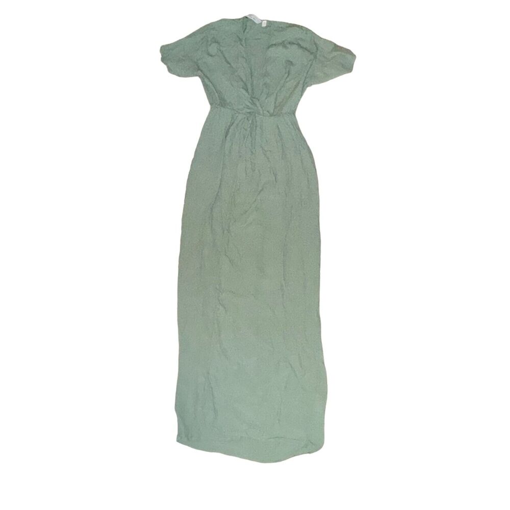Los Angeles Atelier & Other Stories Twist Knot Midi Dress Women's 4 Sage Green